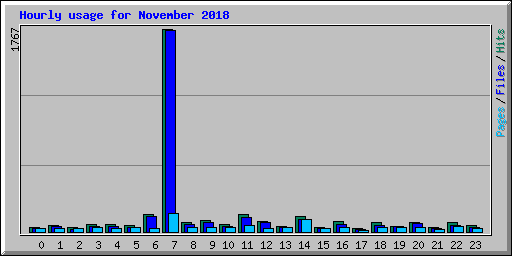 Hourly usage for November 2018