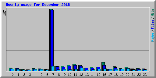 Hourly usage for December 2018