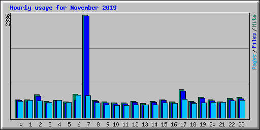 Hourly usage for November 2019