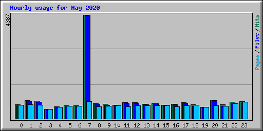 Hourly usage for May 2020
