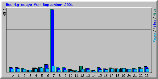Hourly usage for September 2021