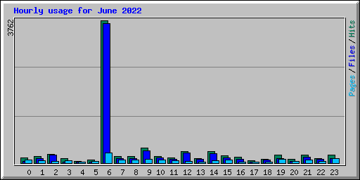 Hourly usage for June 2022