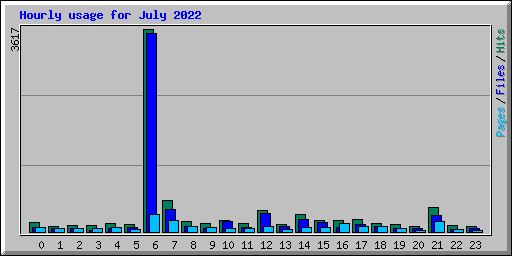 Hourly usage for July 2022
